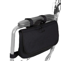 Sac de transport pour fauteuil roulant pochette pour repose-bras pour déambulateurs fauteuils roulants électriques et scooters de genou organisateur de stockage latéral