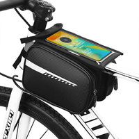 Sac de cadre avant de vélo en cuir PU imperméable extérieur sacs de Tube supérieur de vélo avec support de téléphone portable pour le cyclisme