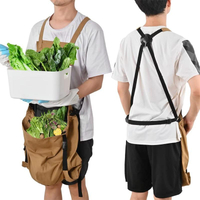 Tablier de jardin avec poche pour récolte, jardinage, désherbage, tablier résistant à l'eau avec poche à dégagement rapide pour hommes et femmes
