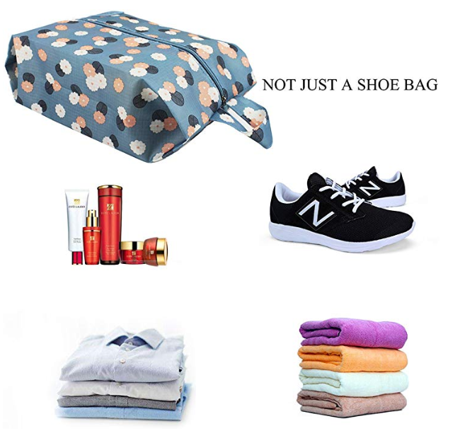 Organisateur de sacs à chaussures de voyage portables Stockage d'économie d'espace en nylon imperméable