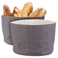 Sac en coton à pain rond écologique naturel support de stockage de panier à pain en toile réglable réutilisable pour le pain