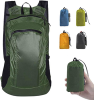 Prix ​​​​usine sac à dos pliable vert en gros étanche sac à dos pliant de qualité supérieure pour la randonnée camping