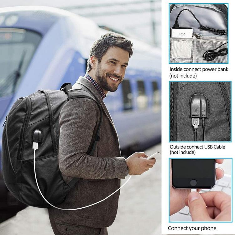 Grande capacité logo personnalisé étanche oxford anti-vol sac à dos pour ordinateur portable de voyage en plein air avec usb pour hommes