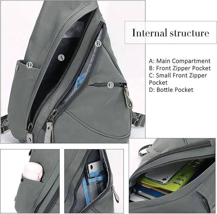 Petit sac à dos d'épaule à bandoulière extérieur personnalisé cyclisme randonnée voyage sac à bandoulière sac de poitrine Logo