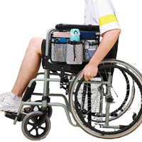 Sac de rangement réglable pour fauteuil roulant Oxford Walker avec porte-gobelet pour personnes âgées