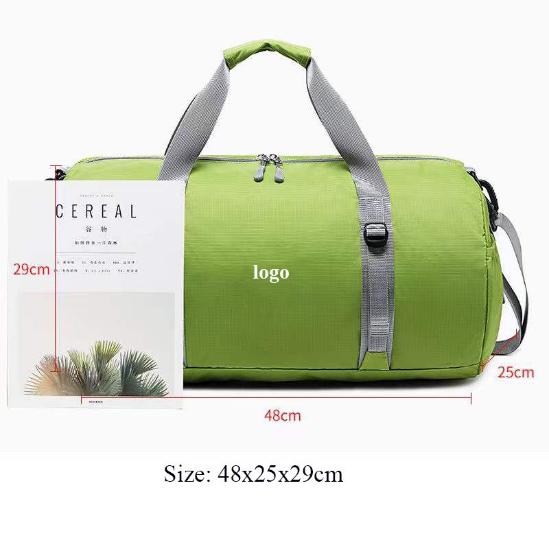 Grand sac de voyage pliable imperméable de marque privée avec poches intérieures 16 et 18 pouces sac de sport léger