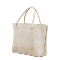 Sacs fourre-tout en coton de sac de plage de toile de grand sac à provisions surdimensionné de mode avec l'étiquette privée faite sur commande