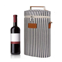 Sacs à vin isolés portables personnalisés à deux bouteilles isolation camping fête voyage sac isotherme porte-vin thermique