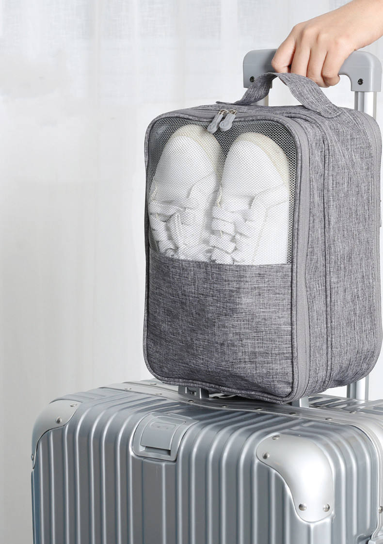 Logo personnalisé en gros sac de rangement de chaussures en maille sac d'emballage de chaussures de voyage étanche boîte sac de rangement de baskets
