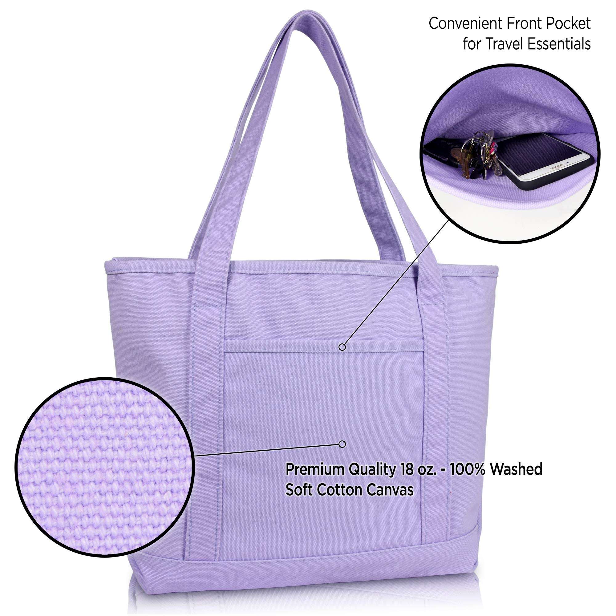 Vente chaude durable logo personnalisé toile sac à main transporter sac à provisions à glissière sacs fourre-tout pour les femmes