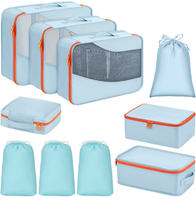 Stock voyage bagages organisateur sac 8 pièces ensemble magique réutilisable Cube Pack maille emballage Cubes personnalisé voyage accessoires