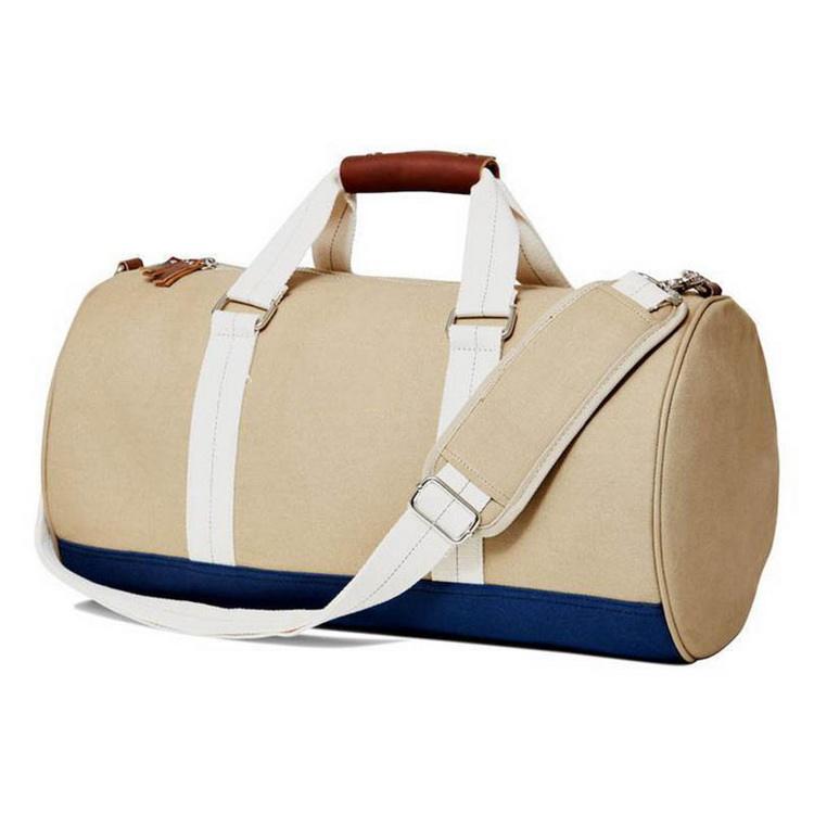 Sac de voyage arrondi robuste sac de sport en toile de coton personnalisé sacs de sport en gros sacs de sport pour hommes