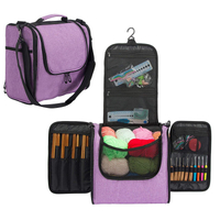 Amazon populaire portable multifonctionnel machine à coudre fil tricoté à la main crochet kit de couture aiguille et fil sac de rangement