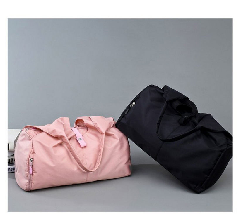 Mode Nylon étanche Sports Gym Fitness sac avec boîte à chaussures Logo personnalisable sac polochon Portable sac de voyage pour femmes