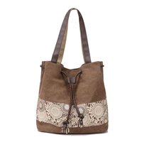 Amazon's Hot Sales Toile Sac à main Femmes Bandoulière Sac à cordon avec sac à provisions imprimé