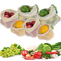 Sacs en filet biodégradables réutilisables, produits écologiques durables pour le stockage des fruits
