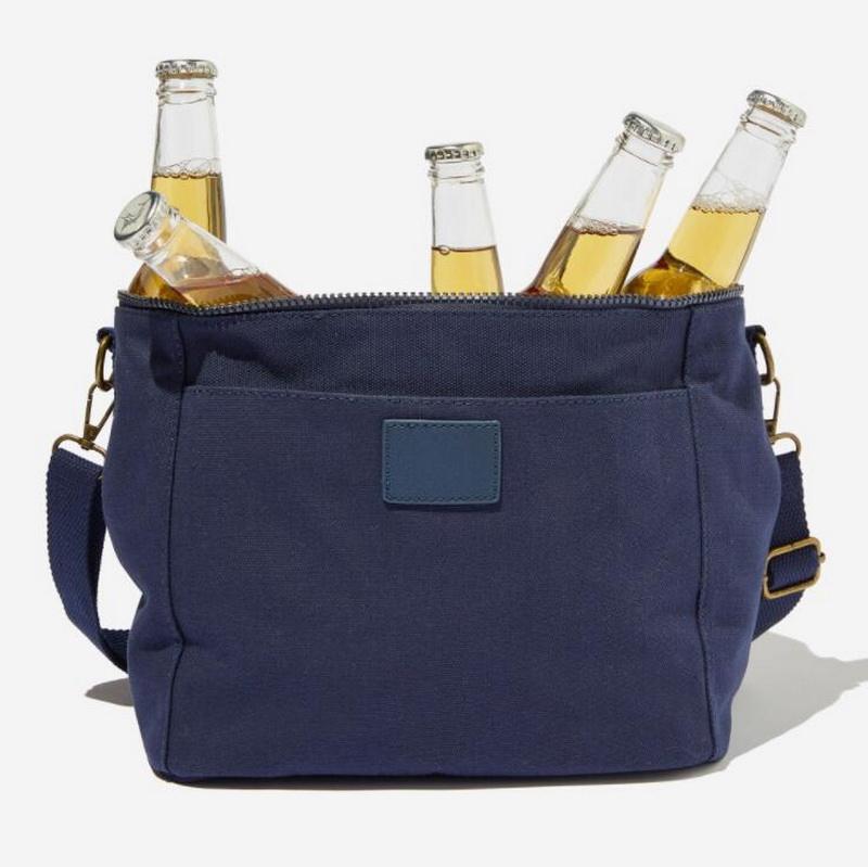 La boisson en toile de coton écologique portable peut isoler les sacs pique-nique voyageant le sac isotherme de bouteille de bière