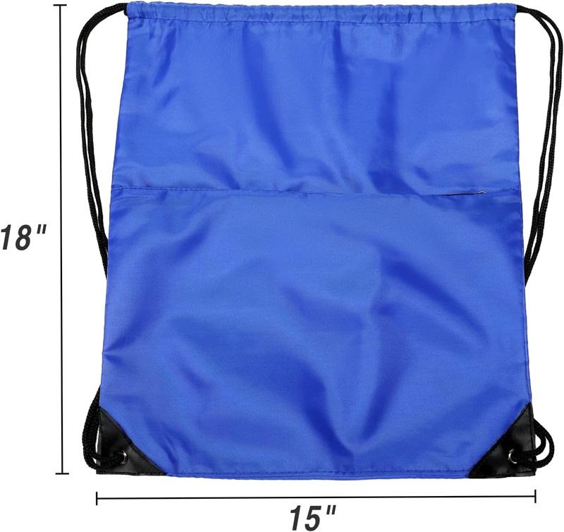 Sac à dos à cordon réutilisable et durable en polyester promotionnel sac de rangement de transport portable poche à cordon