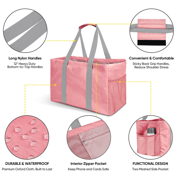 Rpet sac pliable léger pliable Durable épicerie fourre-tout épaule sac à provisions utilitaire sac fourre-tout pour les femmes