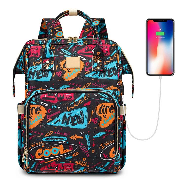 Nouveaux loisirs imperméables d'Amazon avec le sac à dos personnalisé de LOGO de dame de chargement d'USB