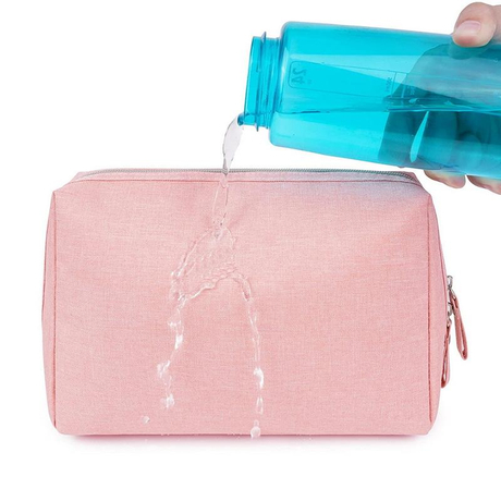 Sacs de rangement cosmétiques de voyage de mode rose ou trousse de toilette Logo personnalisé organisateur de maquillage avec fermeture à glissière et pochettes pour femme