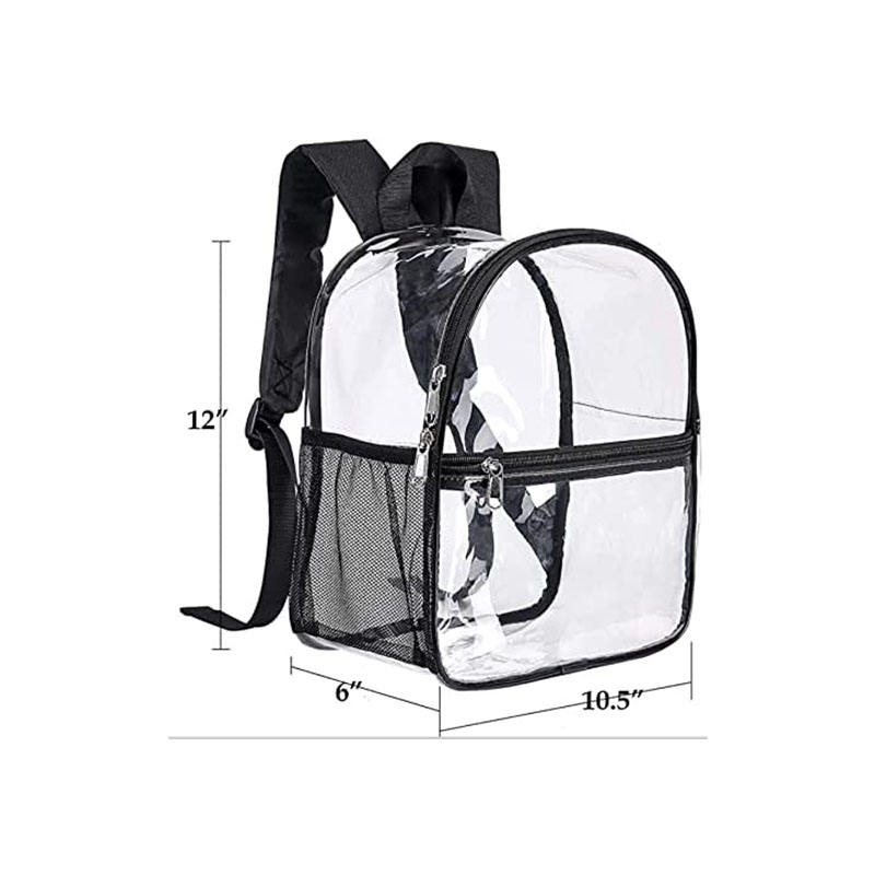 Sac à dos transparent Transparent PVC Transparent petit sac à dos stade approuvé sac à dos Transparent étanche pour le travail et le Sport