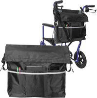Grand sac de rangement pour fauteuil roulant avec pochette pour accessoires de fauteuil roulant de voyage personnalisé