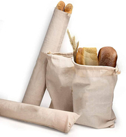 Grands sacs à pain en lin biologique réutilisables Sacs à pain en coton écologiques idéaux pour le pain fait maison
