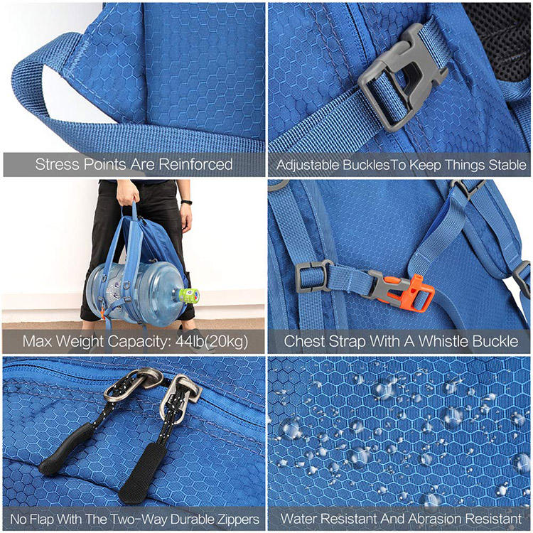 Sac à dos pliant personnalisé Portable Ultra léger Sport de plein air sac à dos voyage Camping sac pour hommes femmes