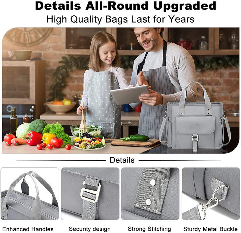 Nouveau imperméable toile refroidisseur sac à déjeuner sac à main pique-nique sac femmes pratique boîte à déjeuner fourre-tout école nourriture stockage sacs