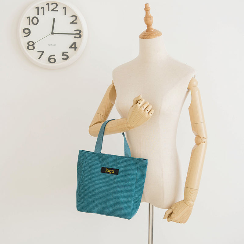 sac fourre-tout en velours côtelé personnalisé pour femmes filles petits sacs à main fourre-tout décontractés