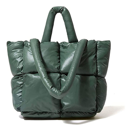 Sac matelassé pour femmes sac fourre-tout personnalisé grand sac à main d'hiver rembourré doux en Nylon oreiller Shopper sac
