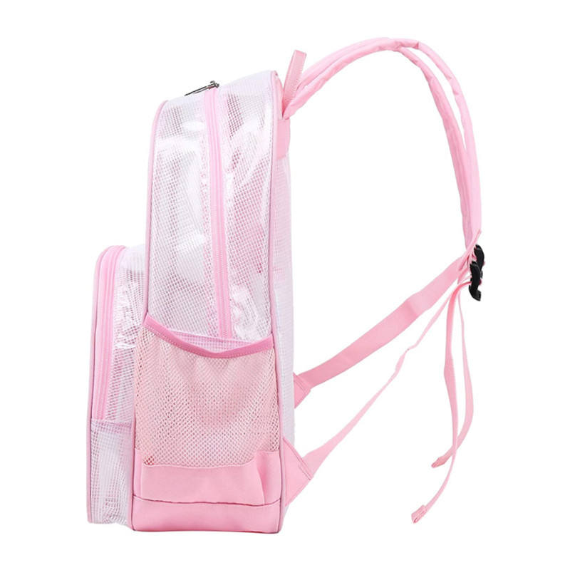 Sac à dos étudiant en maille pour ordinateur portable personnalisé sac à dos étanche semi-transparent sacs sacs d'école pour filles pour adolescents
