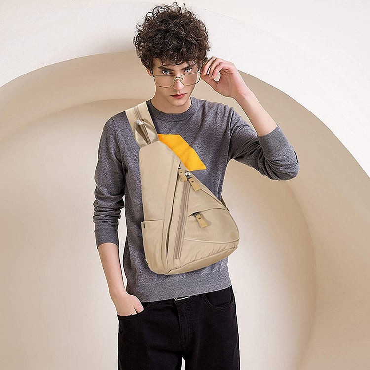 Loisirs affaires étanche simple épaule bandoulière sac à bandoulière Messenger Nylon poitrine sac Streetwear pour hommes