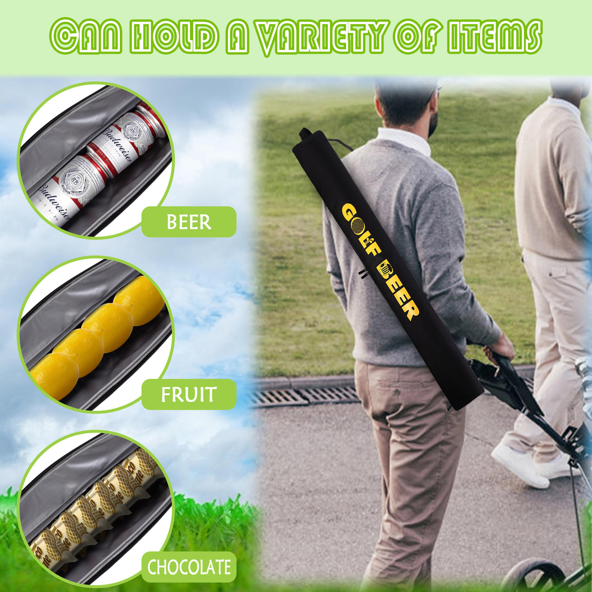 Outdoor Beach Randonnée Voyager 6 Pack Peut Boire Golf Beer Sleeve Cooler Bag Sacs Isothermes Avec Poignées