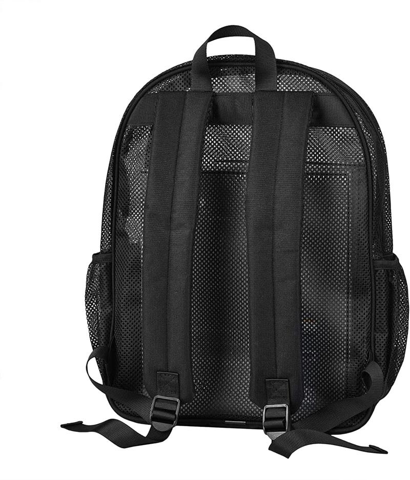 Heavy Duty Semi-Transparent Mesh Backpack Wholesale Mini Backpack Mesh See Through College Student Backpack