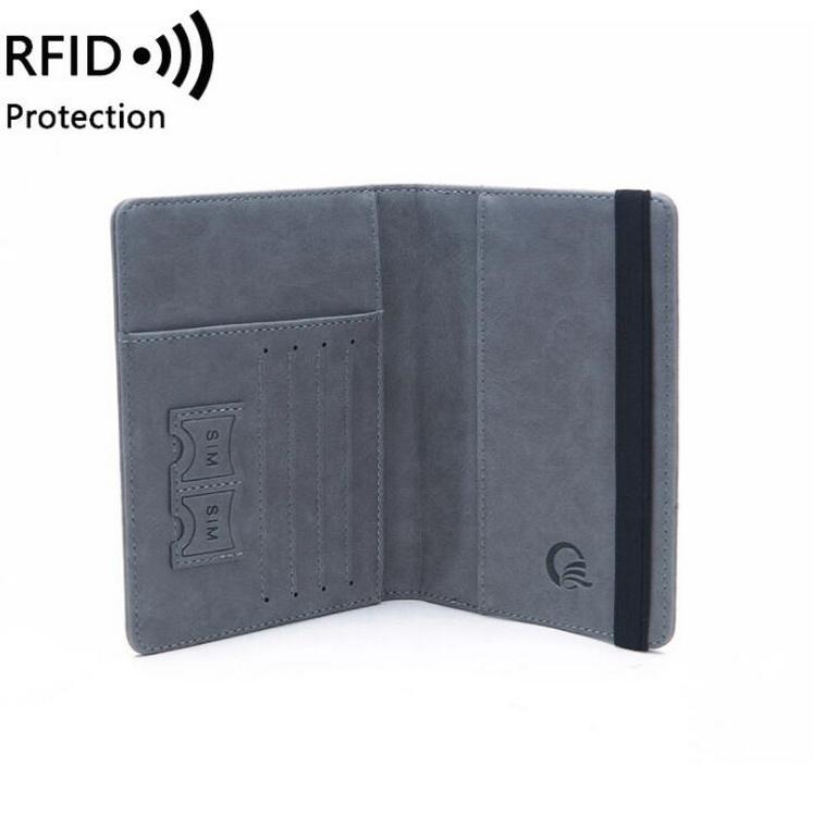 Couverture de passeport en cuir PU de luxe porte-carte de crédit portefeuille de voyage anti-vol porte-passeport RFID pour voyage en avion