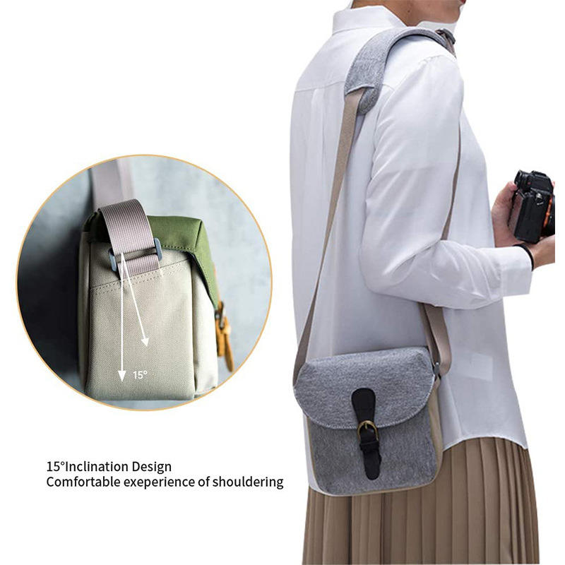 BSCI usine gros sac pour appareil photo reflex tissu en nylon imperméable petit équipement simple épaule petit sac pour appareil photo