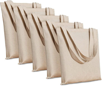 Logo personnalisé en coton résistant aux odeurs sac fourre-tout en lin cadeau naturel en gros sacs à provisions imprimés écologiques