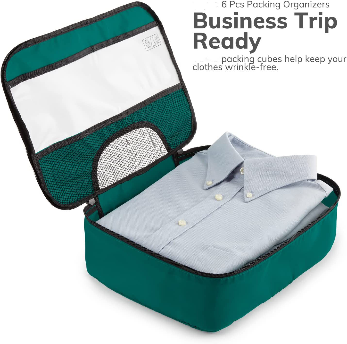6 ensemble Cubes d'emballage voyage bagages organisateurs d'emballage avec sac à linge emballage Cubes organisateur sacs pour voyage