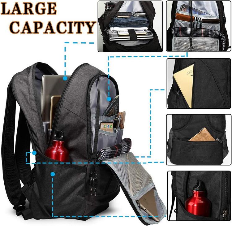 Grande capacité logo personnalisé étanche oxford anti-vol sac à dos pour ordinateur portable de voyage en plein air avec usb pour hommes