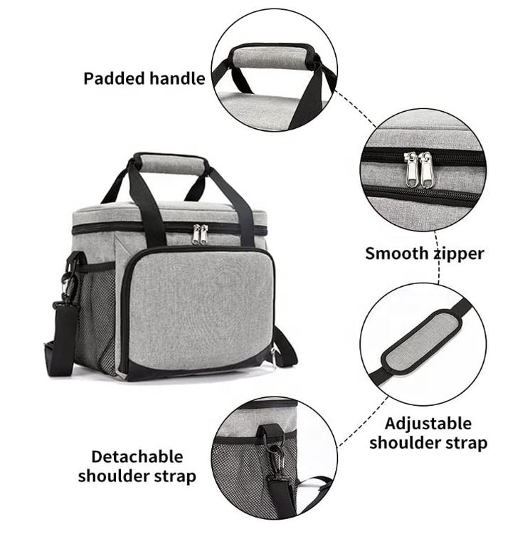 Nouveauté conception personnalisée sac isotherme de poisson portable avec isolation voyage pique-nique camping adulte isolé grands sacs à lunch