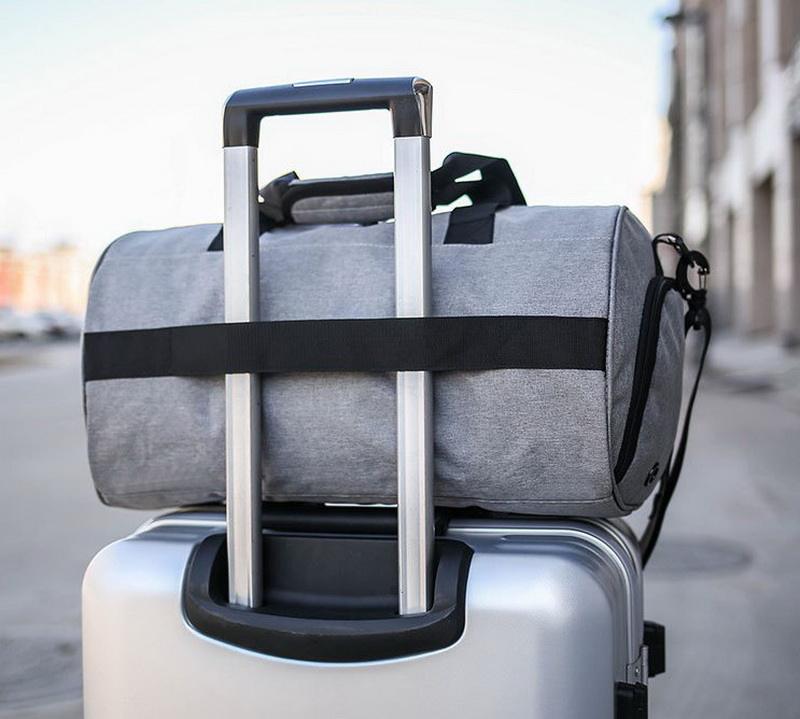 Designer RPET bagages organisateur de sport gym polochons sacs de voyage personnalisé sac de sport de nuit avec compartiment à chaussures et poche humide