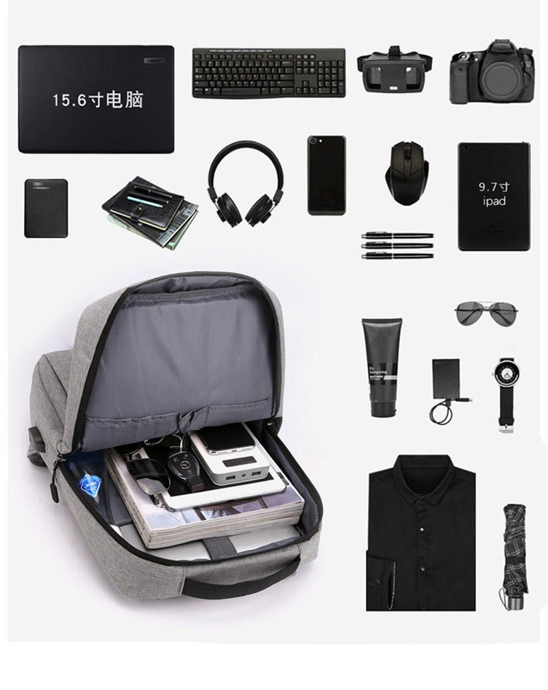 Gros ordinateur portable école sacs à dos ordinateur loisirs sac à dos USB Wasserdichter randonnée affaires recyclé sac à dos sac à dos