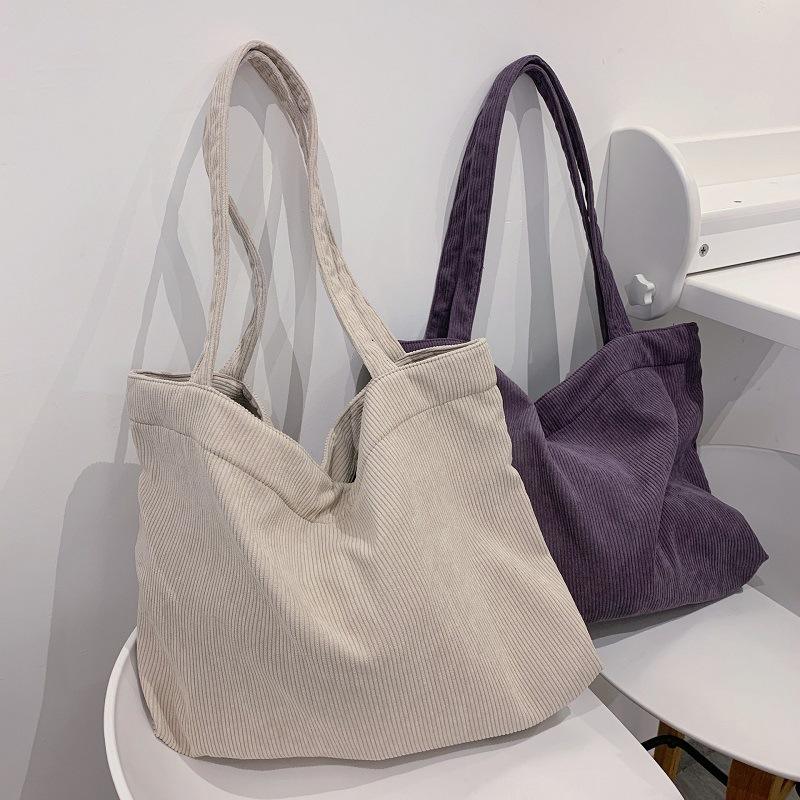2022 sacs à bandoulière pour femmes brodés personnalisés pour femmes sacs à main de créateur ouvert surdimensionné pochette sac fourre-tout en velours côtelé