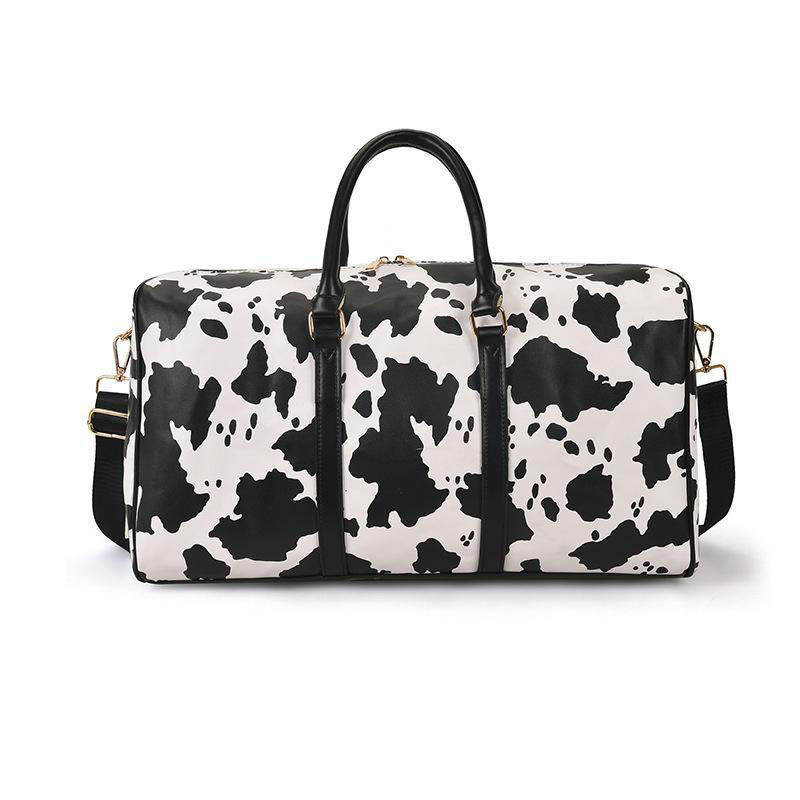 À la mode en cuir vache motif sacs à main de nuit étanche Gym Sport sac de sport femmes en plein air week-end sac de voyage sac de voyage
