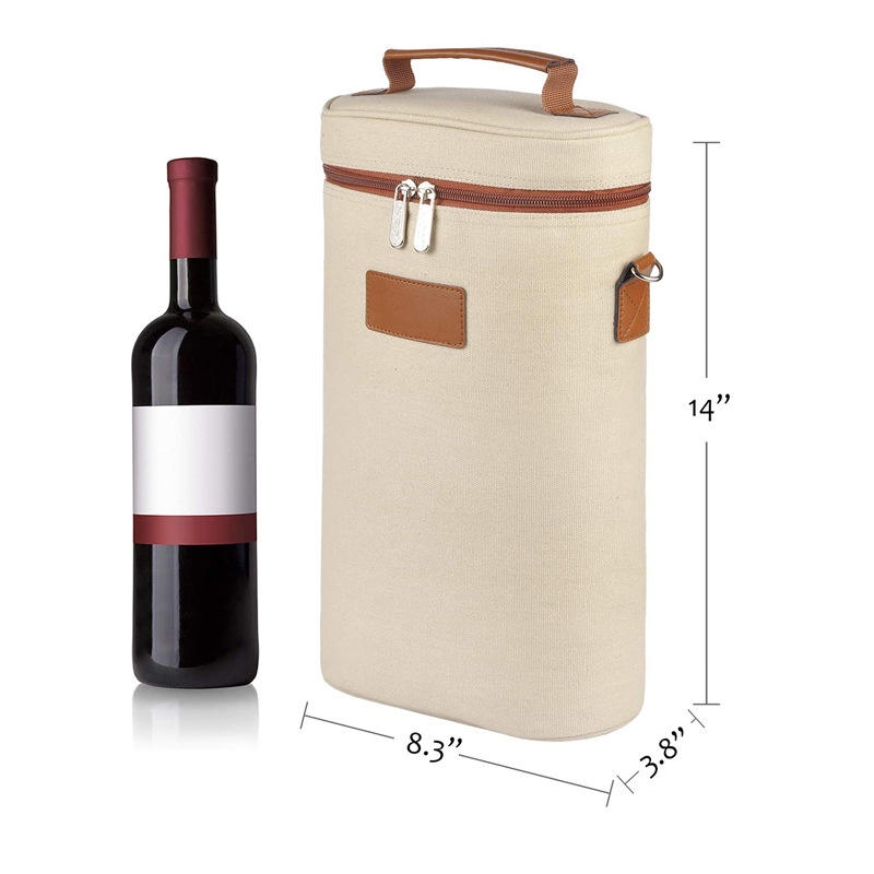 BSCI Factory Sac à vin personnalisé Sac cadeau Oxford portable Refroidisseur étanche Sac d'isolation de vin